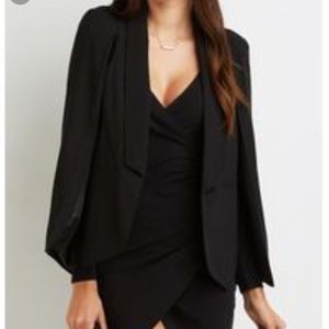 Charlotte Russe structured cape blazer